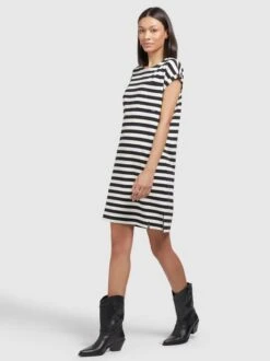 Khujo Damen Kleid - NISHA STRIPES 2 Khujo Damen Kleid - NISHA STRIPES -Deutschland Khujo Verkaufs-Shop Damen Kleid NISHA STRIPES pdstandard 624972 0001 modelfront 3