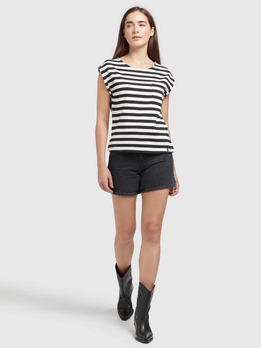 Damen T-Shirt - LHADSE STRIPES Khujo Damen T-Shirt - LHADSE STRIPES -Deutschland Khujo Verkaufs-Shop Damen T Shirt LHADSE STRIPES pdstandard 624973 0001 modelfront 2