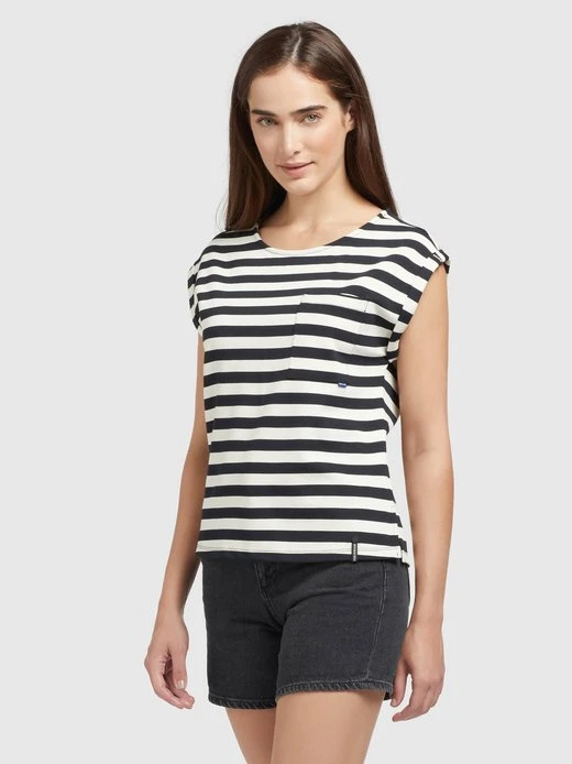 Damen T-Shirt - LHADSE STRIPES Khujo Damen T-Shirt - LHADSE STRIPES -Deutschland Khujo Verkaufs-Shop Damen T Shirt LHADSE STRIPES pdstandard 624973 0001 modelside 1