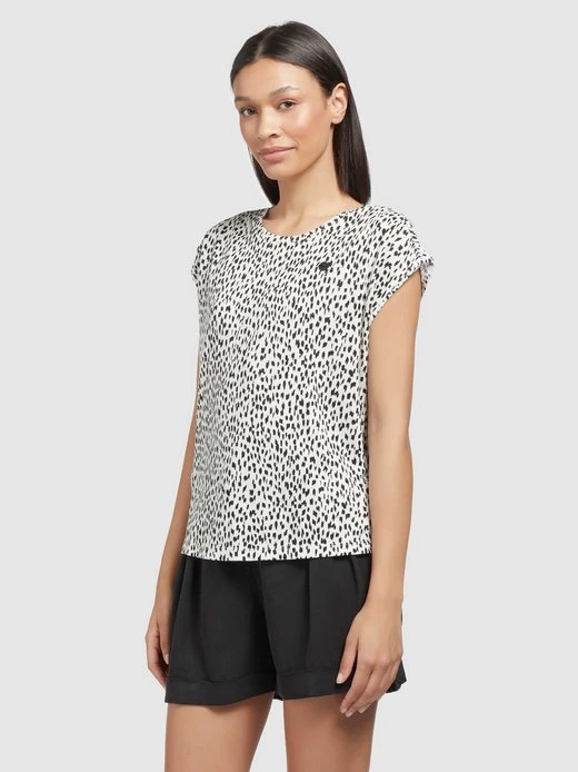 Damen T-Shirt - TALAJA2 GEPARD AOP Khujo Damen T-Shirt - TALAJA2 GEPARD AOP -Deutschland Khujo Verkaufs-Shop Damen T Shirt TALAJA2 GEPARD AOP pdstandard 624974 0001 modelside 1