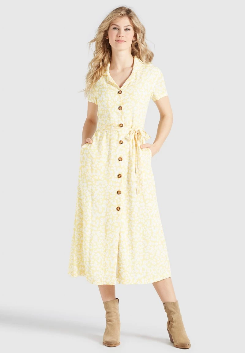 GOYA - Blusenkleid - gelb-weiß geblümt Khujo GOYA - Blusenkleid - Gelb-weiß Geblümt -Deutschland Khujo Verkaufs-Shop dcfbbc09db004c668b516b267ef66242