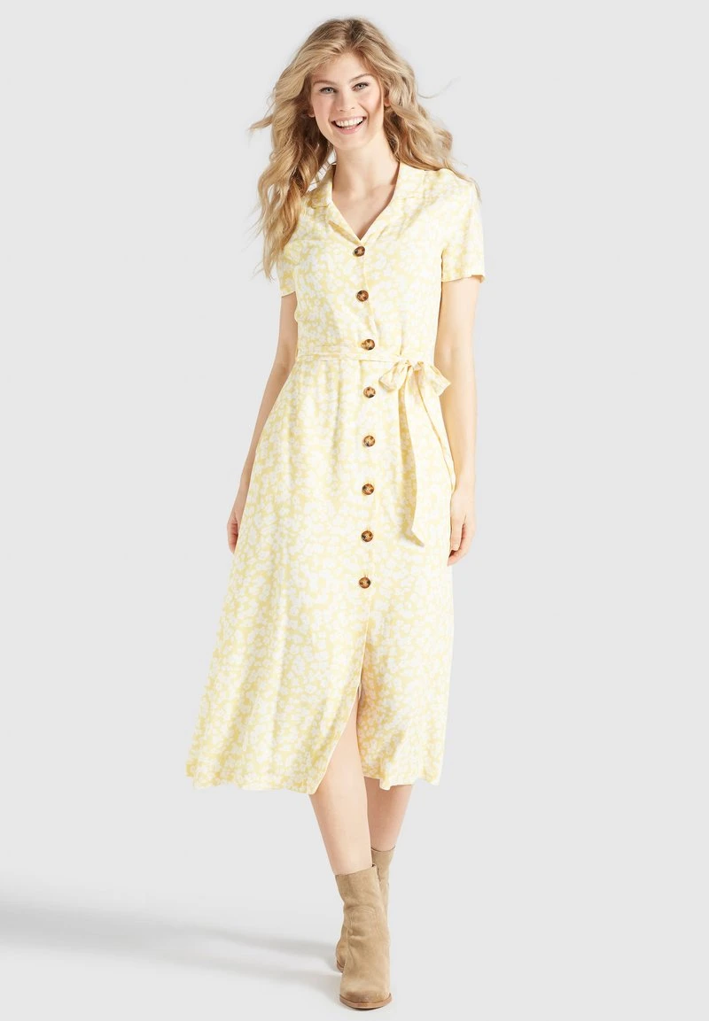 GOYA - Blusenkleid - gelb-weiß geblümt Khujo GOYA - Blusenkleid - Gelb-weiß Geblümt -Deutschland Khujo Verkaufs-Shop df1be3d677d542eb811d890668d3cba1